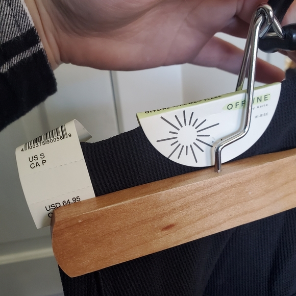 NWT OFFLINE by Aerie Real Me Waffle High Waisted Ruched Flare Legging - Picture 5 of 6